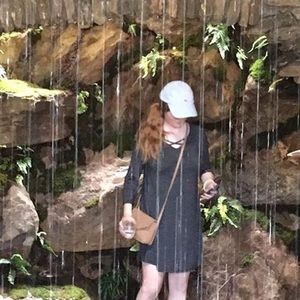 Black and white stripes casual dress